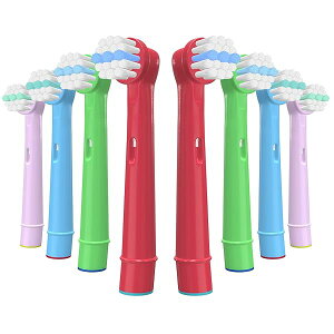 ブラウン 対応 電動歯ブラシ 子供用 替えブラシ すみずみクリーンキッズ カラー 歯ブラシ(8本)