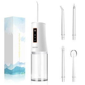 口腔洗浄器 ジェットウォッシャー 230ML大タンク ノズル4種類 3水流モード IPX7防水 コードレス USB充電式 ウォーターフロス 低水圧 初心者向け