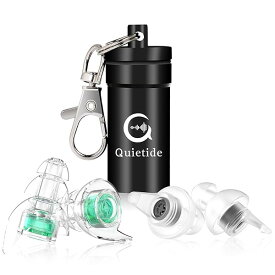 ライブ用耳栓 耳栓 ライブ イヤープロテクター 聴覚障害予防 コンサートやフェス、クラブなどで大音量の音楽を楽しむ方向け 水洗い可能 繰り返し使用可能 携帯ケース付き 日本語説明書付 Q6 黒とグリーン