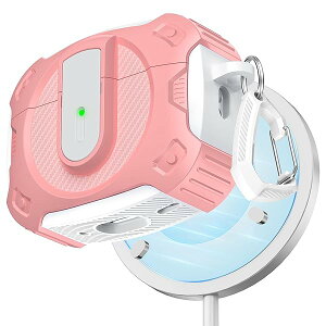 AirPods Pro��2����ی�P�[�X�A2024�N�V�F���e�[�}�ی�P�[�X�BAirpods Pro 1/2�ƌ݊���������AMagSafe�œ��삵�܂��B�z���C�g+�s���N