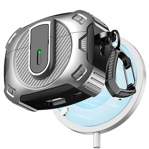AirPods Pro ��2����/��1����p �ی�P�[�X ���b�N�X�C�b�`�t�� 2024�N�V�F���e�[�}�ی�P�[�X Airpods Pro (2019/2022/2023) �Ή� MagSafe�Ή� [�V���o�[]