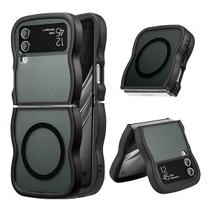 �Ή� Samsung Galaxy Z Flip 3/Z Flip 4 5G �p�� �P�[�X ���� TPU �E�F�[�u�f�U�C�� �X�}�z�P�[�X �N���A ���� �l�C ������� �P�[�X MagSafe�Ή� ���^ �y�� �ϏՌ� �g�^ �o���p�[ �X�}�z�P�[�X -