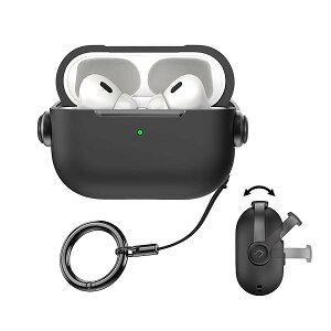 AirPods Pro2 P[X bNt AirPods Pro 2/1 2023/2022/2019 p TPU یP[X LED ϏՌ CX[dΉ Jrit (ubN)