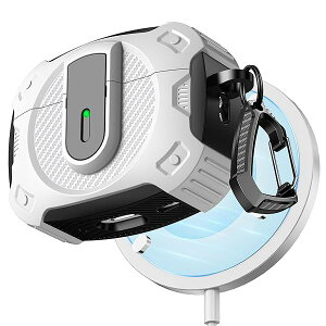 AirPods Pro ��2����/��1����p �ی�P�[�X ���b�N�X�C�b�`�t�� 2024�N�V�F���e�[�}�ی�P�[�X Airpods Pro (2019/2022/2023) �Ή� MagSafe�Ή� [�z���C�g]