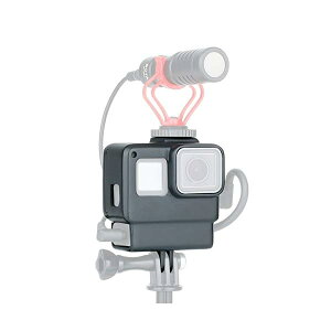 V2 for Go Pro 7 6 5 3.5mm �₽���C �A�_�v�^ �� �}�C�N���t�H�� �ی�n�E�W���O �z���_�[�t���P�[�X �{�M���O�t���[�� �P�[�W �}�E���g �ƌ݊���������܂� �A�N�V�����J���� �t���i