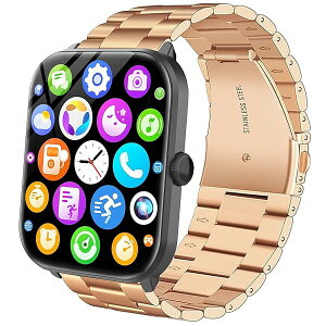 Lamsaw for HOIBAI �X�}�[�g�E�H�b�` �o���h, �X�e�����X�� ���^�� �x���g ���������o���h ���v�X�g���b�v �����������t�� HOIBAI KW235M 2.01�C���`�X�}�[�g�E�H�b�`�p (���[�Y�S�[���h)