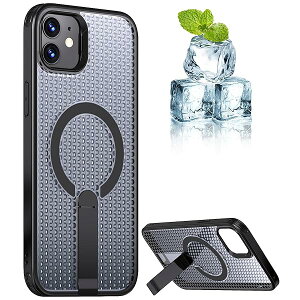 for iPhone 12 �P�[�X ��p ���M ���b�V�� �X�}�z�P�[�X MagSafe�Ή� �X�^���h�t�� �A�C�t�H��12 �J�o�[ ����~�� �w��h�~ �ϏՌ� �ČRMIL�K�i�擾 �X�g���b�v�z�[���t�� 6.1�C���` (iPhone12 ��) FX-12