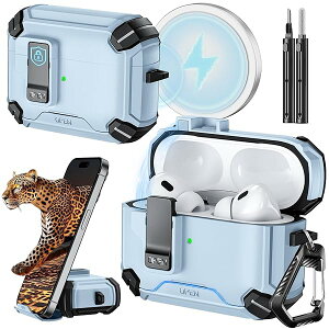 for airpods pro ꐢ/񐢑 (2023/2022/2019)p Jo[AGA[|bY v n[h ی P[X MagSafeΉ Sʕی݌v ϏՌ h~ |bvAbv@\AbNNbvAt