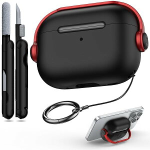 for Airpods Pro 3 �P�[�X�i�Z�L���A���b�N���N���[�j���O�L�b�g�t���j�AAirpods Pro 3 �Ή� �~���[�W�b�N�w�b�h�Z�b�g �C���z���ی�P�[�X�J�o�[�A�u���b�N/���b�h