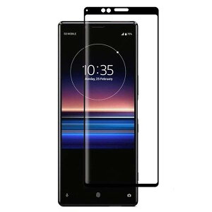 For Xperia 1 KXtB GNXyA 1 SO-03L au SOV40 y{ɎqztB KX t یtB P[X wFؑΉ dx9H ϏՌ Uh~ 3D TouchΉ x^b` wh