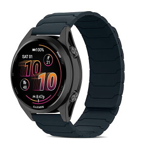 22mm �o���h for Garmin Venu 4/3 45mm/vivoactive 4/Venu2 �p �V���R�� ���v�o���h ���͂Ȏ��C �X�}�[�g�E�H�b�`���� �}�O�l�b�g �_�炩�� �����^ �j�����p ���K�� �x���g �K�[�~�� garmin Fo