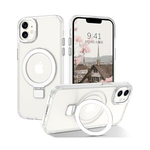 iPhone 12/12 Pro �P�[�X MagSafe�Ή� �A�C�t�H��12/12 Pro �P�[�X �}�O�l�b�g���� �X�^���h�@�\ 120°�J�\ �u���[ �������̃f�U�C�� �w��h�~ �ϏՌ� ��̌^ ���^ TPU�P�[�X �ԍڃz���_�[�Ή� ���C