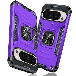 Google Pixel 9 Pro �p�P�[�X/Google Pixel 9 �p�P�[�X �����O �Ռ��z�� �ϏՌ� TPU+PC�o���p�[ ��d�\�� �ČRMIL�K�i �S�ʕی�J�o�[ ����h�~ �ԍڃz���_�[�Ή� �C�菝�h�~ ����~�� �y�� ���^ �O�[�O��