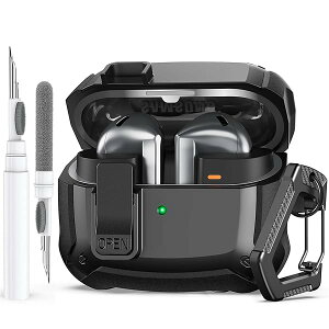 Samsung Galaxy Buds3 FE (2025)/Buds3/Buds3 Pro (2024) �Ή� �Z�L���A���b�N�N���b�v�t�� �ϏՌ��t���v���e�N�V�����X�L���P�[�X�J�o�[ �N���[�i�[�L�b�g�t�� Samsung Galaxy Buds3�V