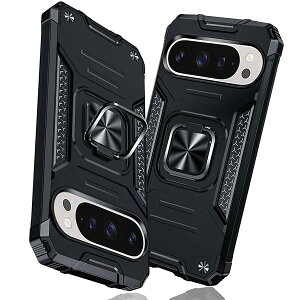 Google Pixel 9 Pro �p�P�[�X/Google Pixel 9 �p�P�[�X �����O �Ռ��z�� �ϏՌ� TPU+PC�o���p�[ ��d�\�� �ČRMIL�K�i �S�ʕی�J�o�[ ����h�~ �ԍڃz���_�[�Ή� �C�菝�h�~ ����~�� �y�� ���^ �O�[�O��