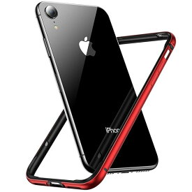 iPhone 11用 バンパー/iPhone XR 用バンパー アルミバンパー 耐衝撃 二重構造 軽量 一体感 ボタン保護 アイフォン XR 用 カバー おしゃれ アルミバンパー (for iphone XR/11, レッド)