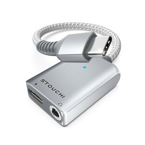 USB Type C to 3.5mm CzϊA_v^[ 2in1 DAC 24bit/96kHz Hi-Fi 30W[dPD/QCΉ L ϋvґgiCP[u A~ ^CvCCzϊP[u  y