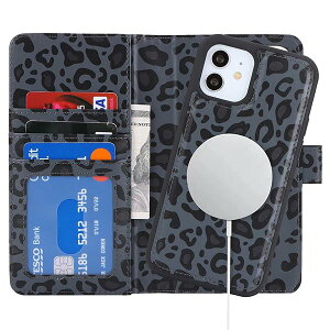 iPhone12 P[X Magsafe Ή phone12 Pro P[X 蒠^ }OZ[t ϏՌ y2in1z J[h[ CX[dΉ tFCNU[i6.1C`Ήj -ubN iqEj