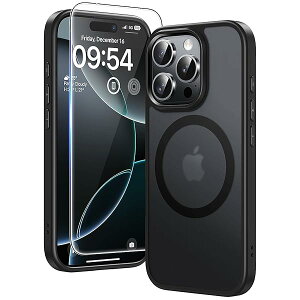 3 in 1 iPhone 16 Pro 6.3C`p یP[X 2KXtBZbg MagSafeɑΉ RpO[h̕ی ΂݂Ȃ ϏՌJX}zo[ - }bgubN