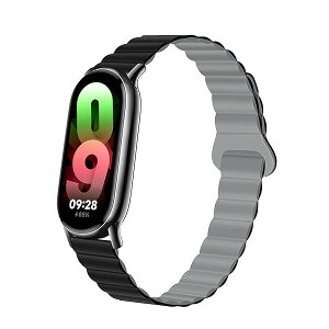 �}�O�l�b�g�o���h Xiaomi Smart Band 10 / 9 / 8 �Ή� �o���h ���z�������[�v ���R���� �����x���g ���͂Ȏ��C�N���X�v�t�� Xiaomi Mi Band 10 / 9 / 8 �p�x���g - �z���C�g/�u���[