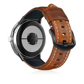 Google Pixel Watch 4/3 45MM 対応 レザーバンド 本革 ピクセルウォッチ4 45mm 替えベルト ビジネス風 交換バンド ビンテージ 男女通用 コンパチブル google pixel watch 4 45mm 交換ベルト(ラ