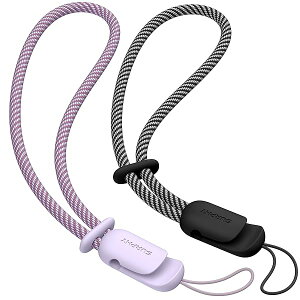 �n���h�X�g���b�v 2�{�Z�b�g ���������\ �g�ѓd�b/�J����/USB������/���}�X�R�b�g/�L�[�Ȃǂɂ��K�� �g�уX�g���b�v �X�}�z�Ђ�(�u���b�N&���C�g�p�[�v��)