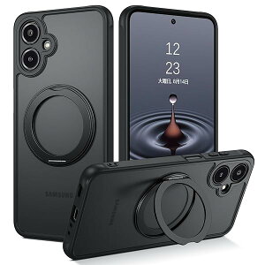 Galaxy A25 �P�[�X samsung galaxy a25 ���{�� �X�}�z SC-53F�J�o�[ ������ 360°��]�X�^���h ���ɗD�������o �X�g���b�v���t�� �ϏՌ� �h�w�� TPU ���΂݂ɂ��� �M�����N�V A25 �P�[�X �u���b�N