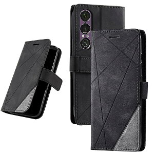 UnivoColors Sony Xperia 1VII(SO-51F/SOG15)蒠^P[X J[h[ X^h@\ TCh}Olbg TPUP[X y Xgbvt QI[dΉ u@\ hw Yی Sʕی(ubN)