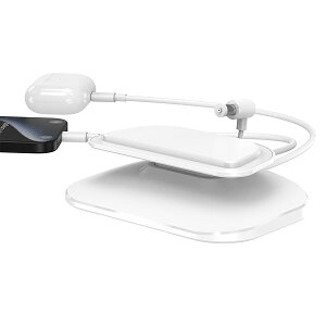 ���@�\�[�d�X�^���h - USB-C/USB-A�����[�d�|�[�g ���� iphone�E�C���z���ELenovo Smart Clock�ɑΉ�����~�ߑ��X�^���h�A�N�Z�T���[�A�p�x���߉\�Ȕėp���z���_�[�A���萫������ (�z���C�g)