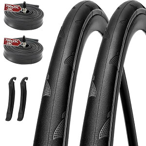 700×28C ���[�h�o�C�N ���]�� �^�C��: 2�g�Z�b�g 60TPI 700C 28C �N���X�o�C�N �����p�^�C���A�`���[�u�A�^�C�����o�[ - ���萫 �ϋv�� �X���ʋ� �T�C�N�����O