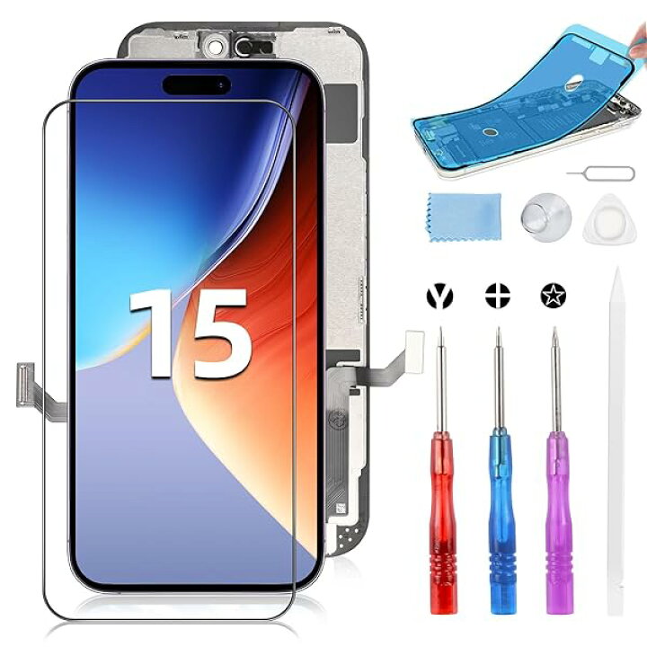 楽天市場】for iPhone 15 液晶パネル - 6.1インチ LCD 15 画面交換 