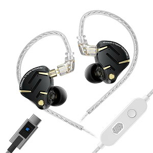 KZ ZS12 Pro 2 kz �C���z�� 1DD+5BA�n�C�u���b�h �Q�[�~���O�C���z���L�� �L���C���z�� �}�C�N�t�� �^�C�vc �����^�d�q�N���X�I�[�o�[��� HIFI���� usbc �Q�[���Ή� FPS���� �T�E���h�J�[�h 4���f���`