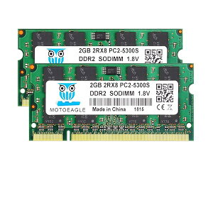 �m�[�gPC�p������PC2-5300 DDR2 667 2GB×2�� 200Pin 18V CL5 Non-ECC SO-DIMM Mac �Ή�