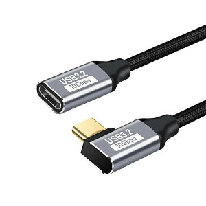 USB Type C �����P�[�u�� L���^ �����R�[�h PD�Ή� 100W/5A �}���[�d USB32 Gen2(10Gbps) �����f�[�^�]��