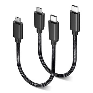 Type C Micro USB �P�[�u�� 03m 2�{�Z�b�g (USB C to micro) OTG�P�[�u�� 24A�o�� �^�C�vC �}�C�N�� �^�C�vB