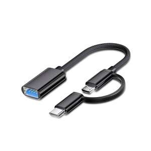 OTG�P�[�u�� USB20�z�X�g�ϊ��A�_�v�^ microUSB �I�X-USB A ���X�imicro USB ���X�]��USB C�I�X �A�_�v