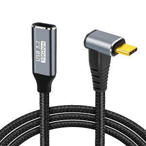 Type C �����P�[�u�� L�� 025M USB-C �I�X�E���X 100W PD�}���[�d 10Gbps �f�[�^�]�� USB 32 Gen2 �����R�[