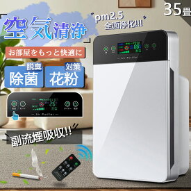 空気清浄機 フィルター コンパクト 花粉 脱臭機 黄砂 部屋 脱臭 6重空気清浄 コロナウイルス ペット臭 UV除菌 静音 ハウスダスト ウイルス PM2.5 リモコン タッチパネル HEPAH13フィルター タイマー 空気質検知 猫 犬 匂い タバコ 生活除臭 家電特集