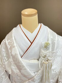 伊達衿　重ね衿　簡単差し込み式　婚礼用 テラコッタ系
