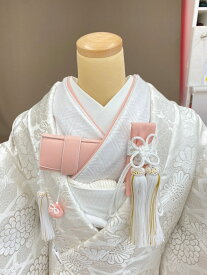 花嫁和装　はこせこ　かいけん　差込伊達衿【新品　婚礼用/筥迫・懐剣・差込伊達衿3点セット】ピンク系