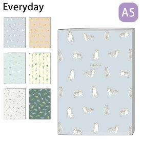 ノート A5 方眼 おしゃれ ノートブック 方眼ノート EVERYDAY NOTEBOOK エブリデイノート かわいい MATOKA マトカ シンプル 入学 高校生 中学生 動物 猫 犬 クマ 花 ミモザ スズランフラワー 魚 シマエナガ ダイナソー
