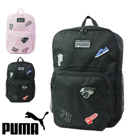 PUMA プーマ リュック 25L バッグ リュックサック バックパック デイパック ブラック パッチ ピンク 79514 メンズ B4 レディース アウトドア 通勤 通学 中学生 高校生 部活 学生 旅行 PC収納 ノートPC 人気 大きめ