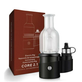 CROSSING CORE 2.1 電動ヴェポライザー, vape,ダブリグ　ワックス　ガラスボトル付き, ヴェイプ　携帯用キャリーケース付き, ブラック　420  電子タバコ　禁煙　チル　麻　ヘンプ　カンナビノイド CRDP H4CBH CNP CRDH CBNO CBN