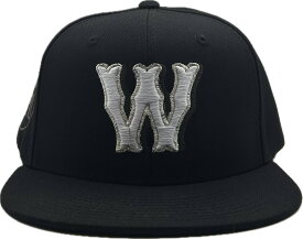 Weedyyz 公式　ブラックスナップバックキャップ、Wロゴ刺繍入り、調節可能なフィット感　ストナー　stoner ウィーディーズ　チル　麻　ヘンプ　カンナビノイド　420 CBD CBN CBG H4CBD