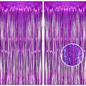 2個セット BRAVESHINE タッセルカーテン キラキラ 背景 明るい光沢 誕生日 飾り付け 100cm*250cm 誕生日 飾り カーテン birthday decorations パーティー デコレーション party decoration