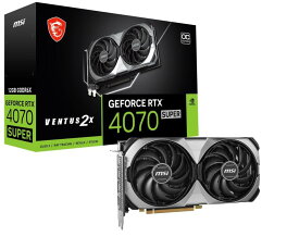 MSI GeForce RTX 4070 SUPER 12G VENTUS 2X OC/A PCIe4.0 2スロット・2ファン搭載 省スペース グラフィックスカード VD8751