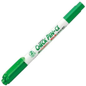 ゼブラ チェックペン アルファ 水性マーカー 緑