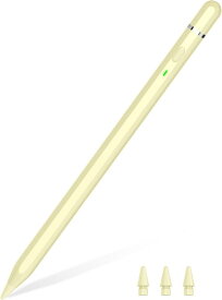 アップルペンシル apple pencil タッチペン ipad ペンシル KIROSA 電量表示 スタイラスペン タブレット 傾き感知/磁気吸着/誤作動防止 apple pencil ペン先*3枚 極細 高感度 iPad専用ペン ipad/ipad Air/ipad mi
