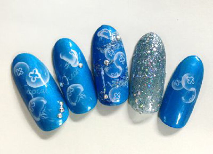 楽天市場 Tsumekira ツメキラ 海月 くらげ ネイルシール ネイルアート用品 海 クラゲ Weekend Charm