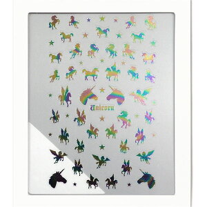 Resin club(レジンクラブ) ユニコーン・ペガサス メタリックレインボー シール レジンシール